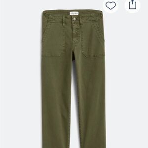 Olive Green Women's Cropped Pants